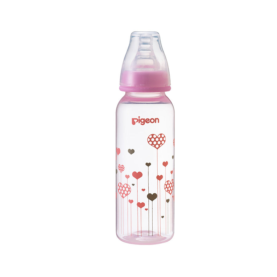 Pigeon Flexible Bottle PP 240mL Pink Heart