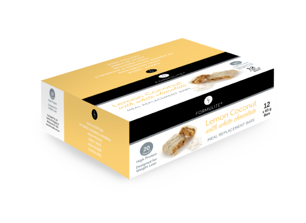 Formulite Meal Replacement 65g x 12 Bars Box – Lemon Coconut Flavour