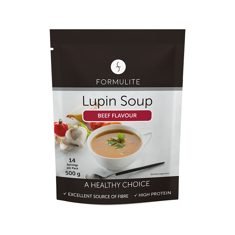 Formulite Lupin Soup Bag - Beef Flavour 500g - 14 Serves