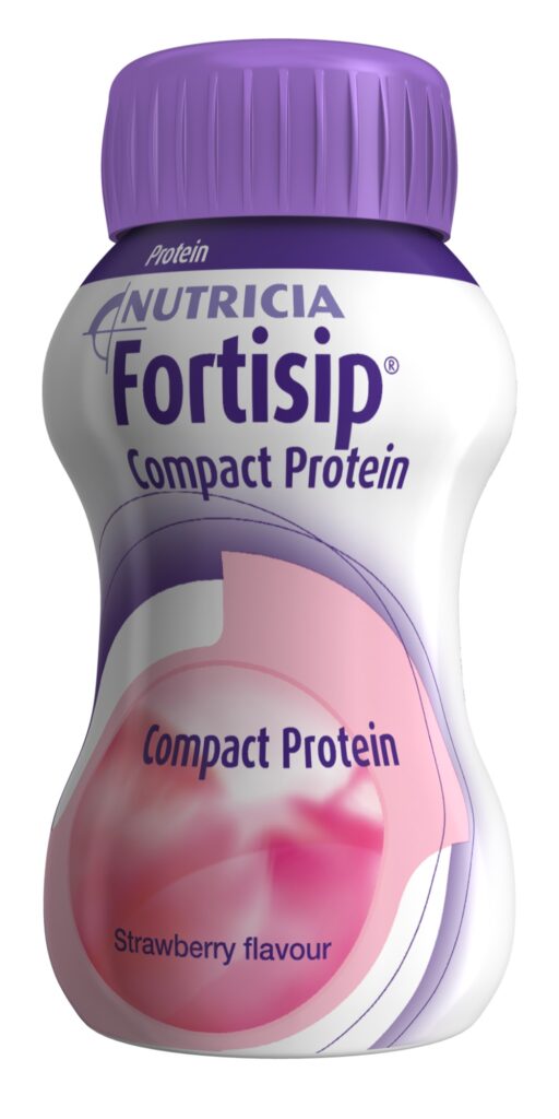 Nutricia Fortisip Compact Protein Strawberry Flavour RTD 4 x 125mL