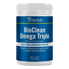 Load image into Gallery viewer, Medlab BioClean Omega Triple 120 Capsules