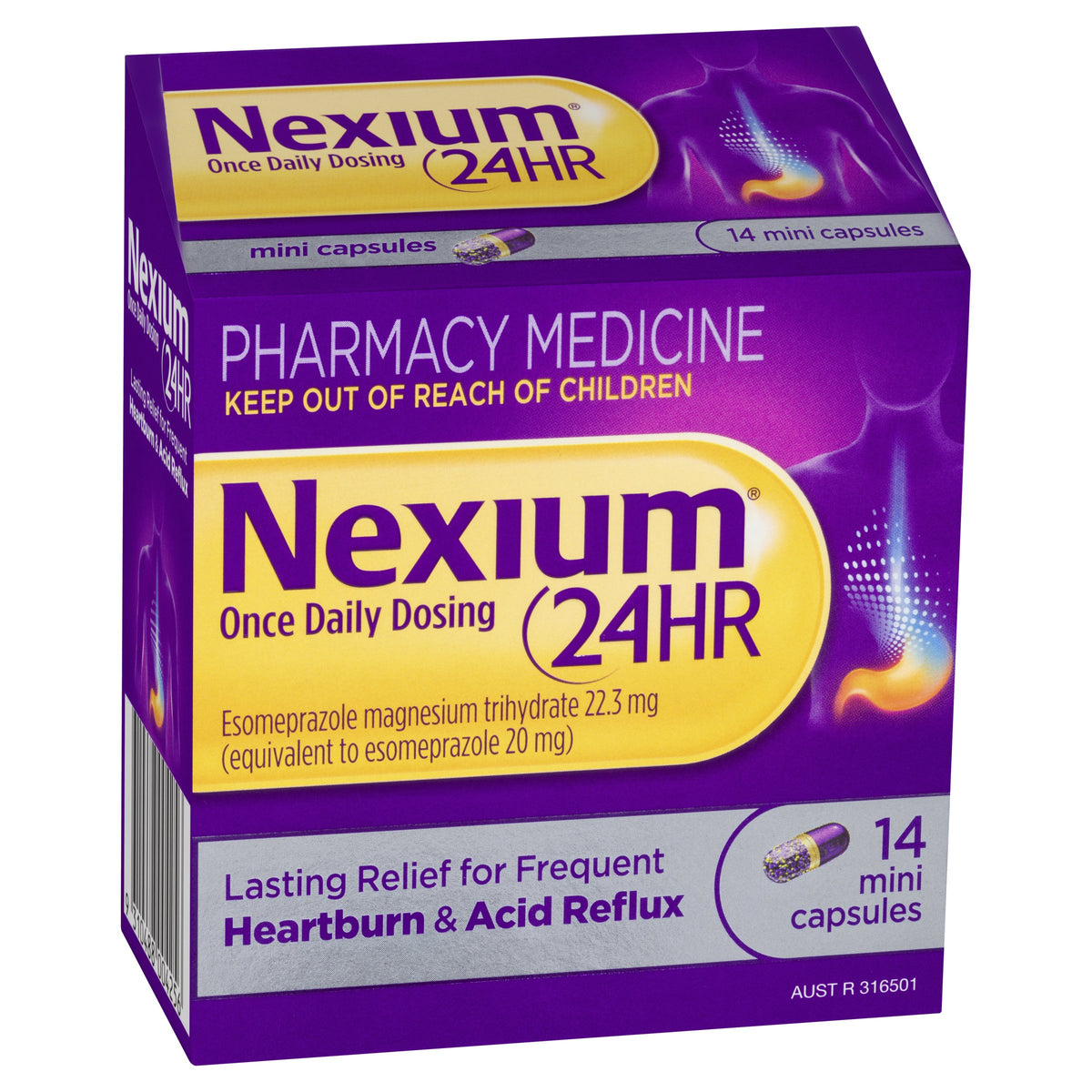 Nexium 24hr 20mg 14 Mini Capsules (LIMIT of ONE per Order)