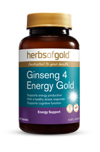 Load image into Gallery viewer, Herbs of Gold Ginseng 4 Energy Gold 60 Tablets
