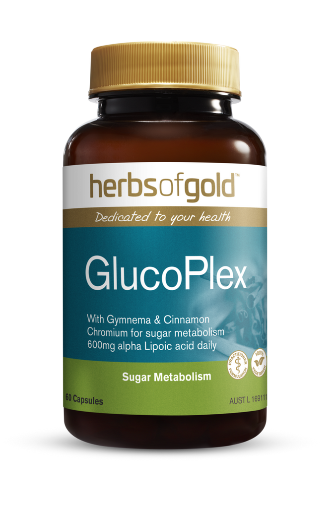 Herbs of Gold GlucoPlex 60 Vegetarian Capsules