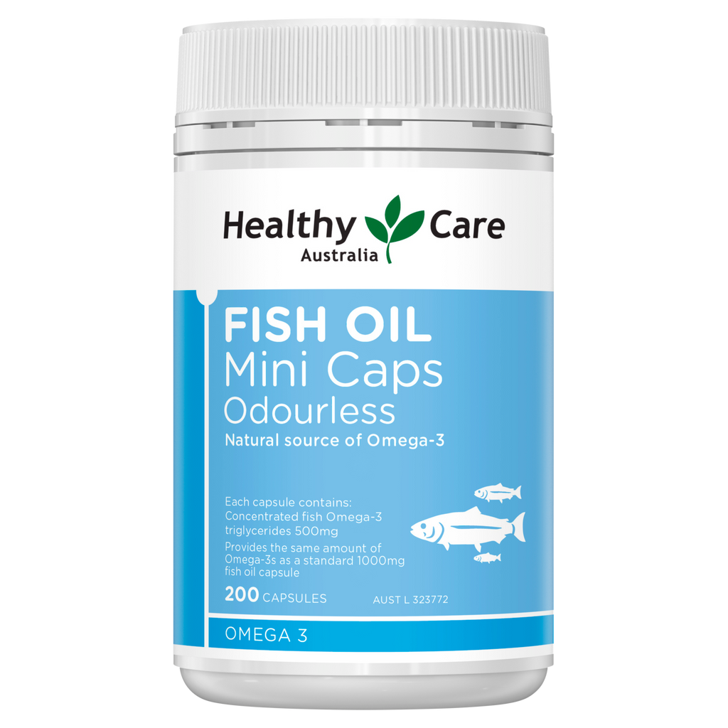Healthy Care Fish Oil Mini Caps Odourless 200 Capsules