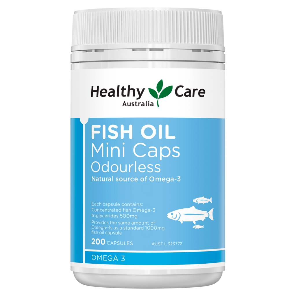 Healthy Care Fish Oil Mini Caps Odourless 200 Capsules Better