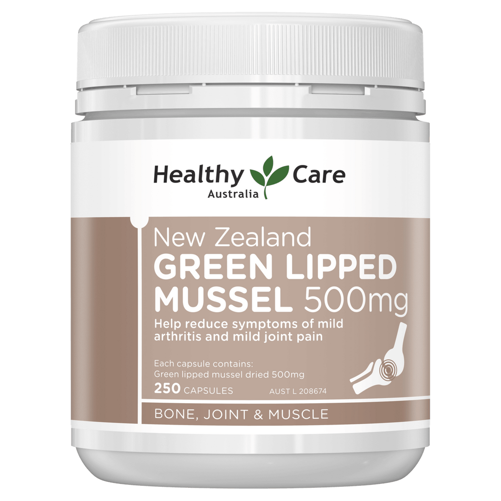 Healthy Care New Zealand Green Lipped Mussel 500mg 250 Capsules
