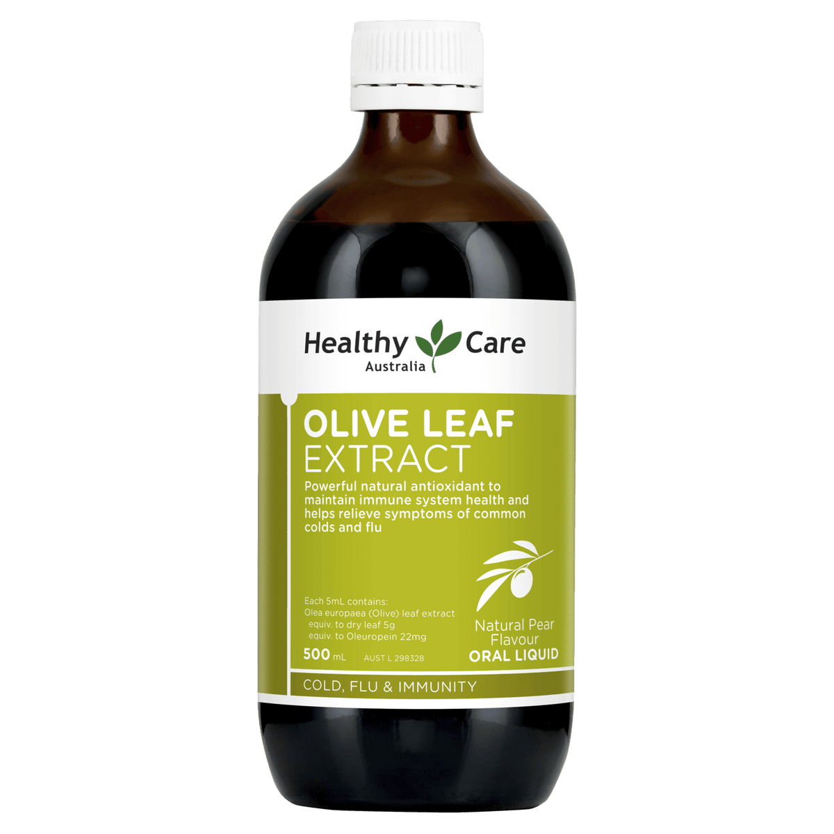 Healthy Care Olive Leaf Extract with Pear Flavour 500mL