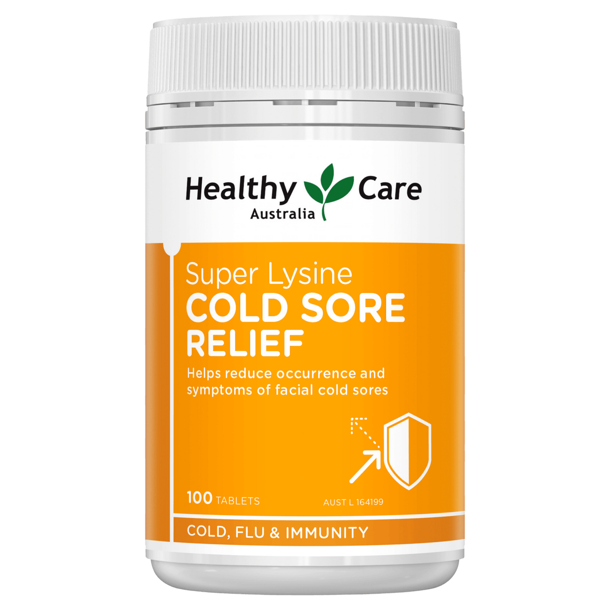 Healthy Care Super Lysine Cold Sore Relief 1000mg 100 Tablets