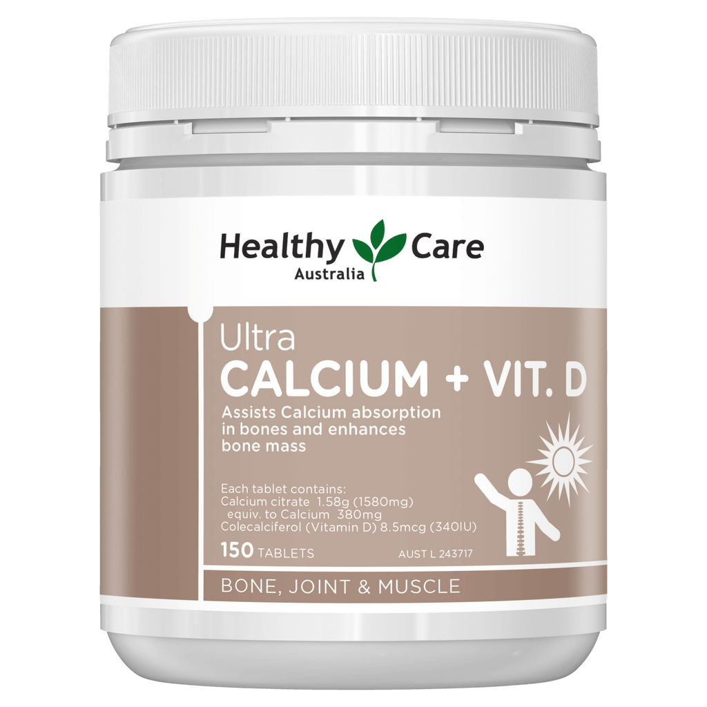 Healthy Care Ultra Calcium + Vitamin D 150 Tablets