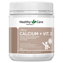 Load image into Gallery viewer, Healthy Care Ultra Calcium + Vitamin D 150 Tablets