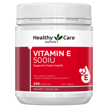 Load image into Gallery viewer, Healthy Care Vitamin E 500IU 200 Capsules
