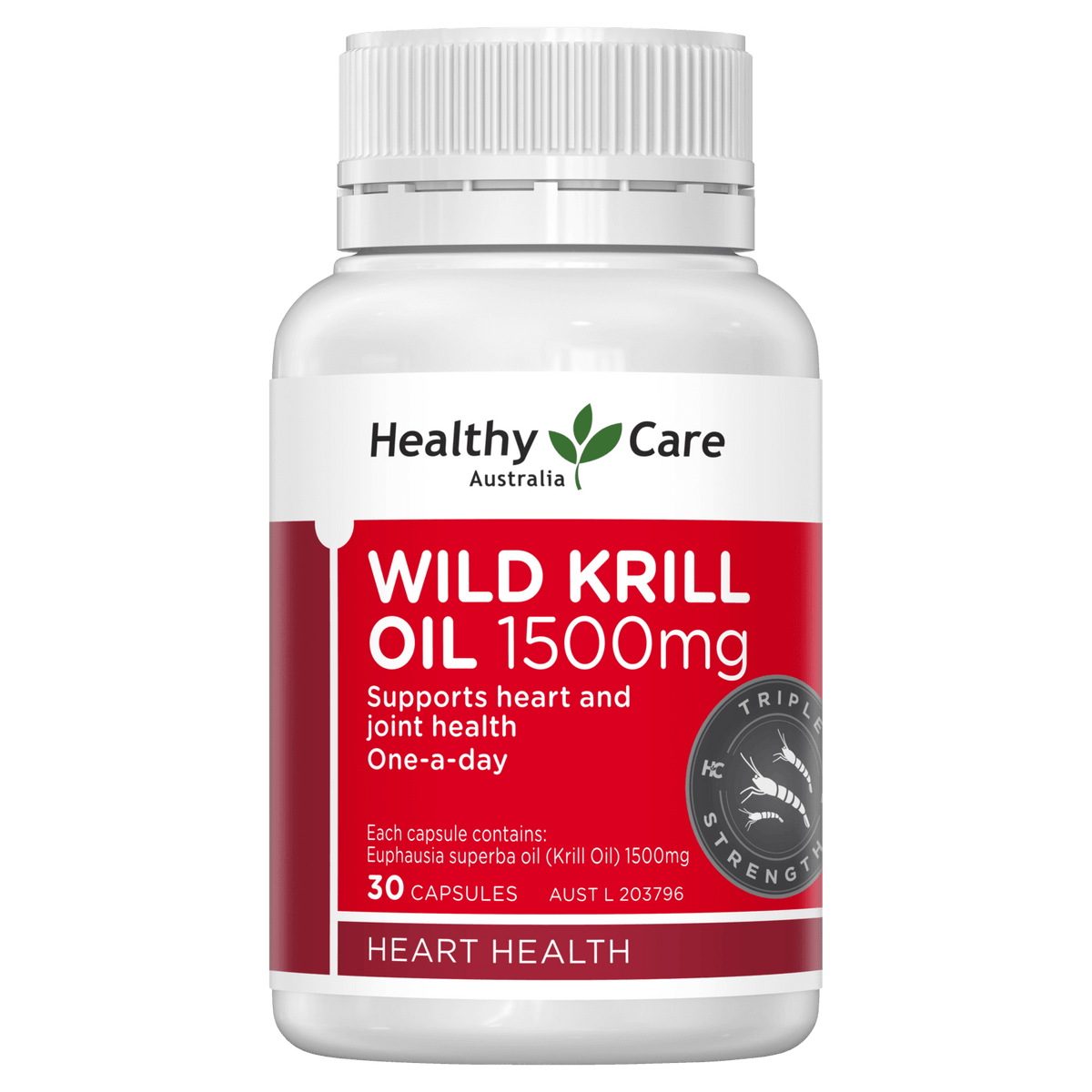 Healthy Care Wild Krill Oil 1500mg 30 Capsules