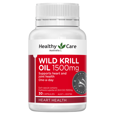 Healthy Care Wild Krill Oil 1500mg 30 Capsules