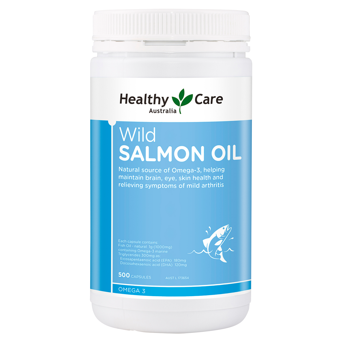 Healthy Care Wild Salmon Oil 1000mg 500 Capsules