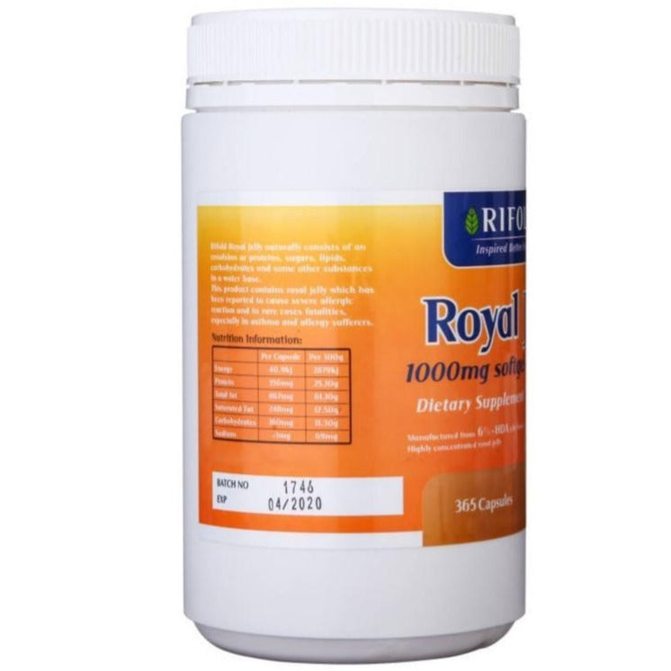 Rifold Royal Jelly 1000mg 365 Capsules