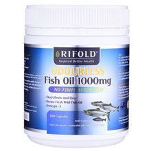 Load image into Gallery viewer, Rifold Odourless Fish Oil 1000mg 200 Capsules