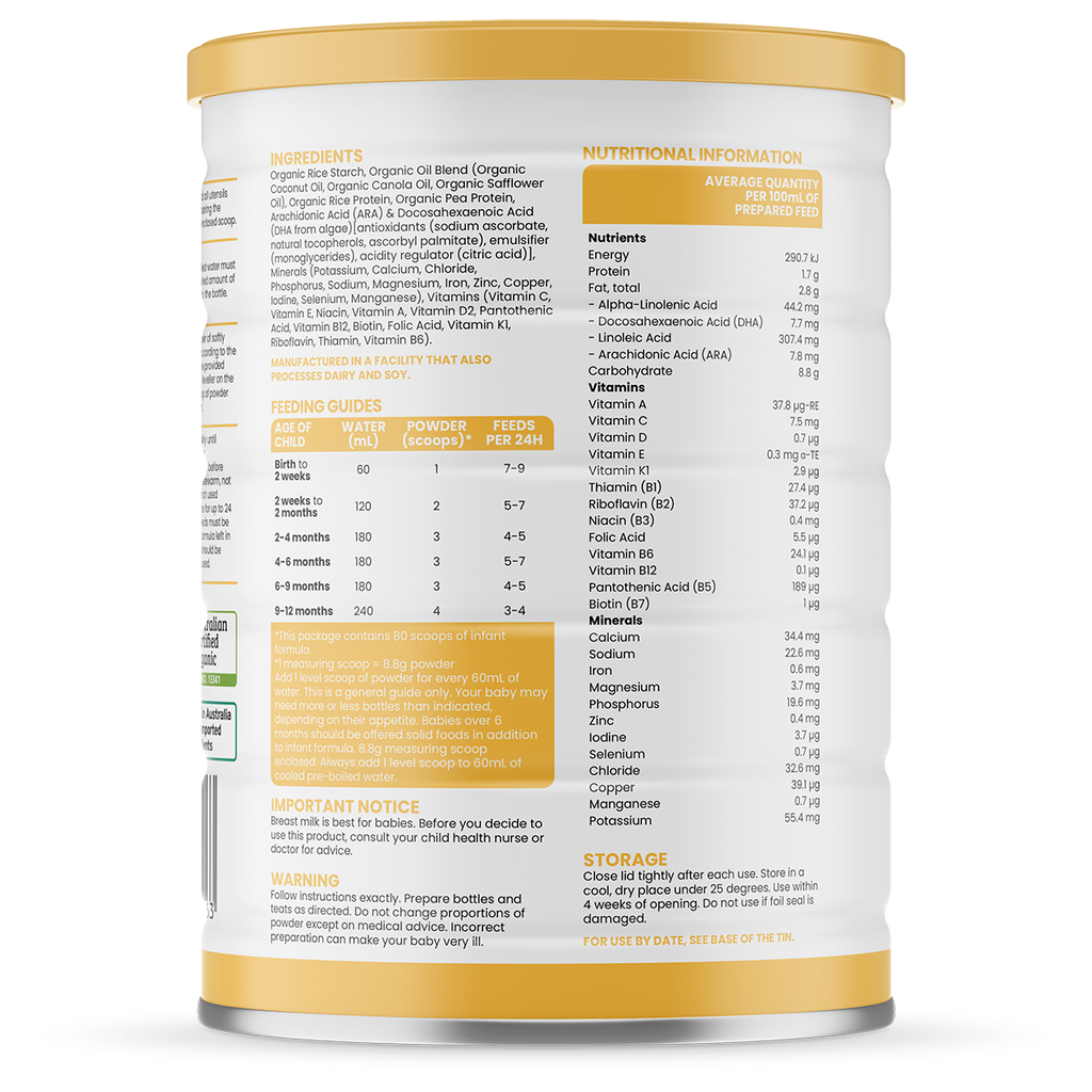 Sprout Organic Plant-Based Infant Formula 0-12 Months 700g (Ships May)