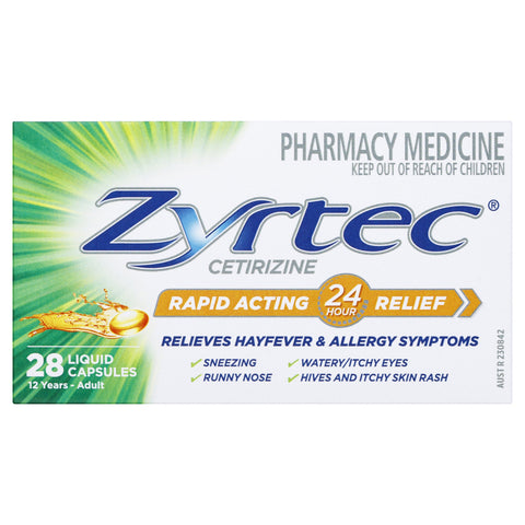 Zyrtec Rapid Acting Liquid - 28 Capsules (LIMIT of ONE per Order)