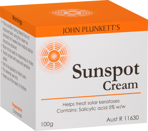 John Plunkett's Medicated Skin Sunspot Cream Jar 100g