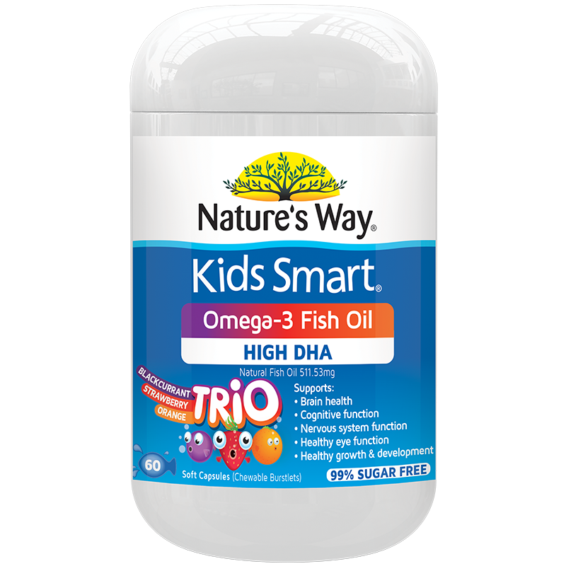 Nature's Way Kids Smart Burstlets Omega-3 Fish Oil Trio 60 Capsules