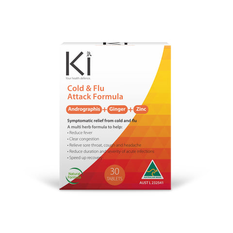 Martin & Pleasance Ki Cold & Flu Attack Formula 30 Tablets (Expiry 12/2025)