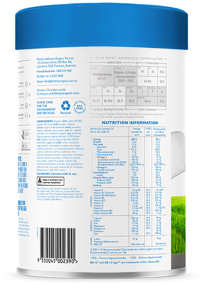 Bellamy’s Organic Beta Genica-8 Step 3 Toddler Milk Drink 12 Months - 3 Years 800g