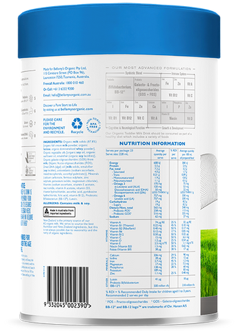 Bellamy’s Organic Beta Genica-8 Step 3 Toddler Milk Drink 12 Months - 3 Years 800g