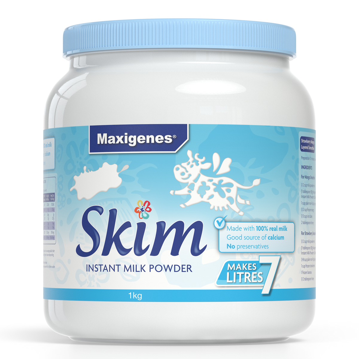 Maxigenes Skim Instant Milk Powder 1 kg (Expiry 5/27)
