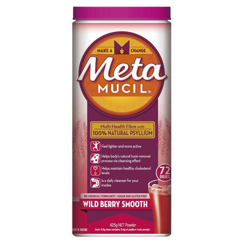 Metamucil Fibre Supplement Smooth Wild Berry 72 Doses