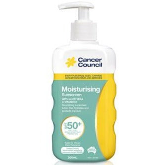 Cancer Council Moisturising Sunscreen SPF50+ 200mL