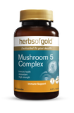 Herbs of Gold Mushroom 5 Complex 60 Vegetarian Capsules