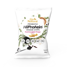 Load image into Gallery viewer, Go Natural PROBIOTIC HiPROTEIN CHIPS - ROSEMARY SALT &amp; VINEGAR 100g