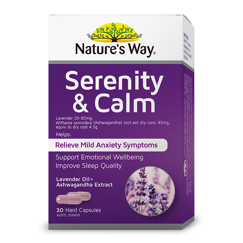Nature's Way Serenity & Calm 30 Hard Capsules (Expiry 08/2024)