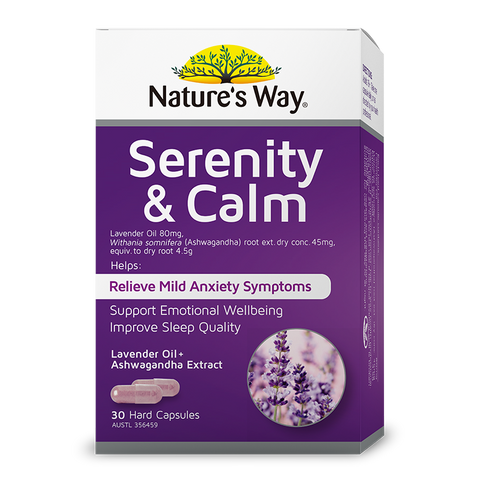 Nature's Way Serenity & Calm 30 Hard Capsules (Expiry 08/2024)