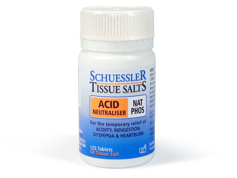 Martin & Pleasance Schuessler Tissue Salts Nat Phos Acid Neutraliser 125 Tablets - Nat Phos 6X