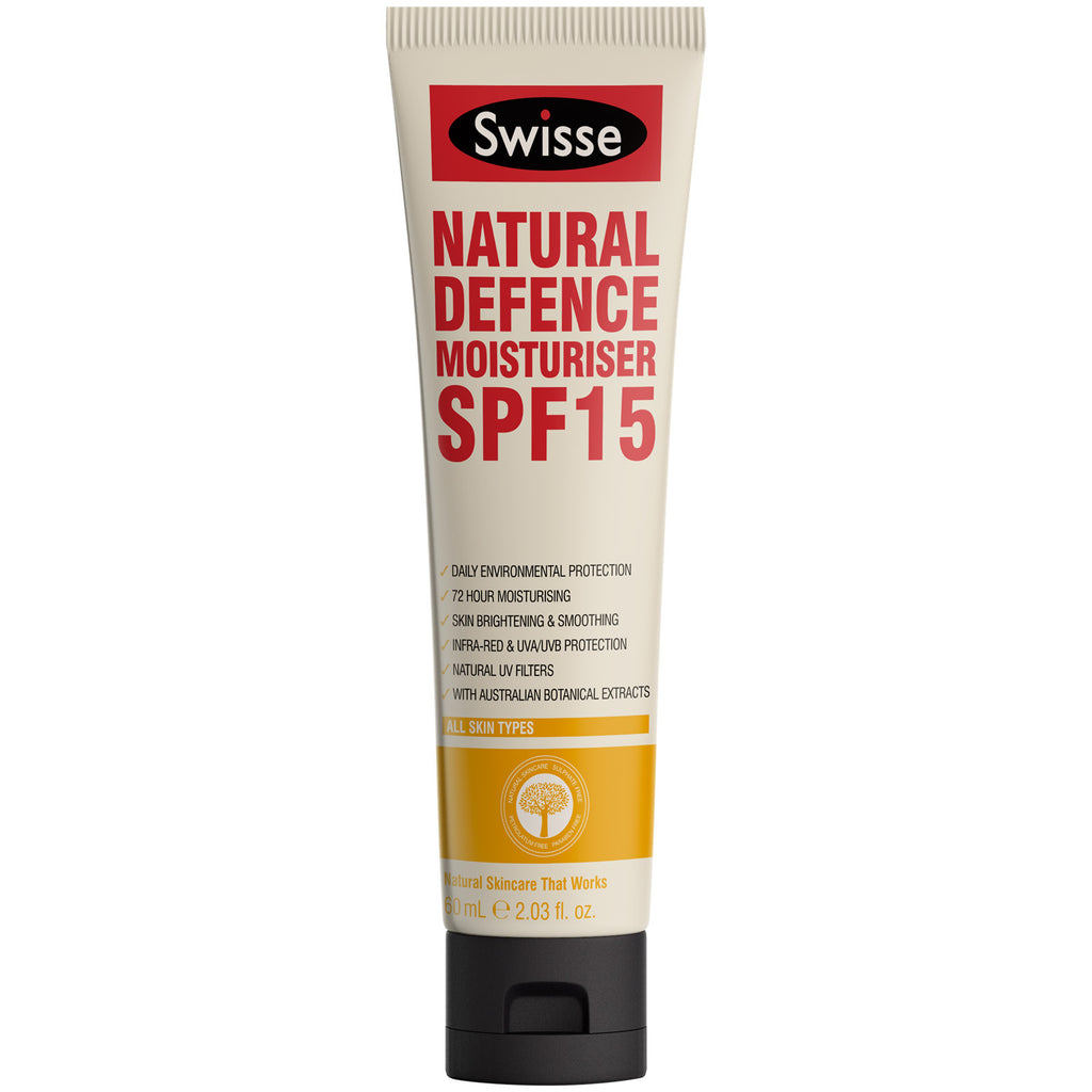 SWISSE Natural Defence Moisturiser SPF15+ 60mL