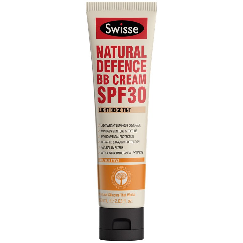 SWISSE Natural Defence BB Cream SPF30 Light Beige 60mL