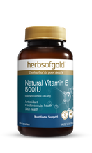Load image into Gallery viewer, Herbs of Gold Natural Vitamin E 500IU 50 Vegetarian Capsules
