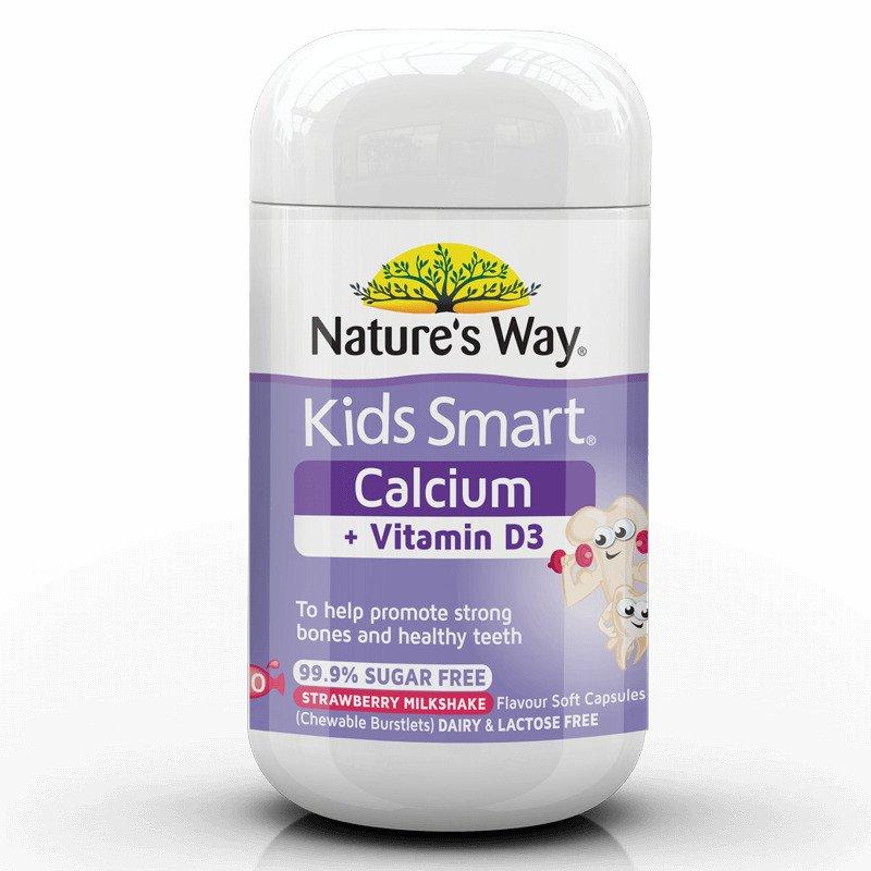 Nature's Way Kids Smart Burstlets Calcium + Vitamin D 50 Chewable Capsules