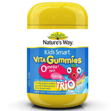 Load image into Gallery viewer, Nature&#39;s Way Kids Smart Vita Gummies Omega 3 DHA Trio 120 Pastilles