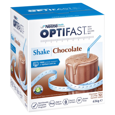 OPTIFAST VLCD Shake Chocolate - 12 Pack 53g Sachets