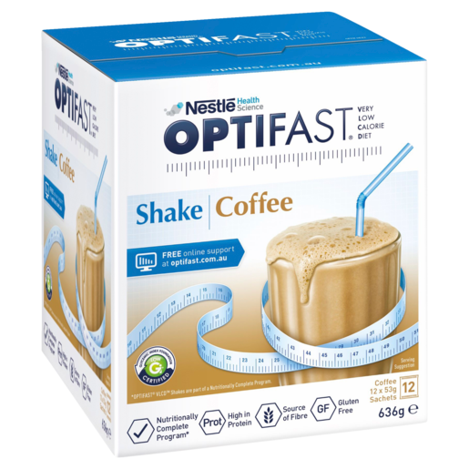 OPTIFAST VLCD Shake Coffee - 12 Pack 53g Sachets (unboxed )