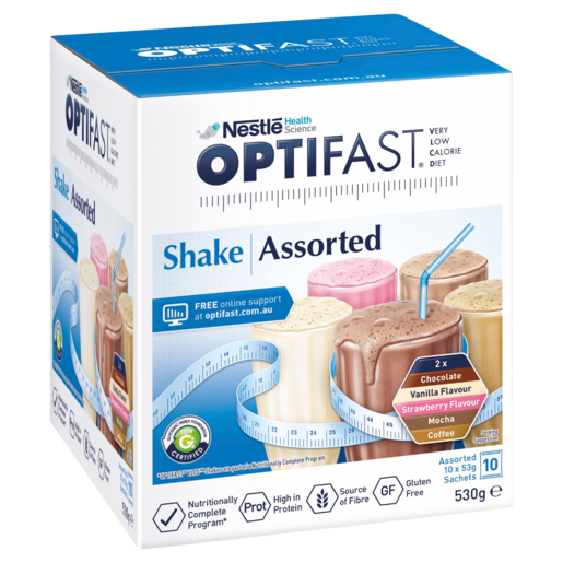 OPTIFAST VLCD Shakes Asstorted Pack - 10 Pack 53g Sachets