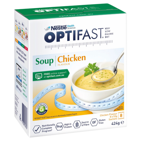 OPTIFAST VLCD Soup Chicken Flavour - 8 Pack 53g Sachets