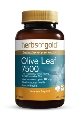 Herbs of Gold Olive Leaf 7500 60 Tablets
