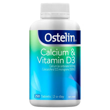 Load image into Gallery viewer, Ostelin Calcium &amp; Vitamin D3 250 Tablets