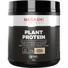 Load image into Gallery viewer, Musashi Plant Protein Vanilla 320g