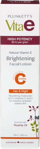 Plunkett's Vita E Natural Vitamin E Brightening Facial Lotion 50mL