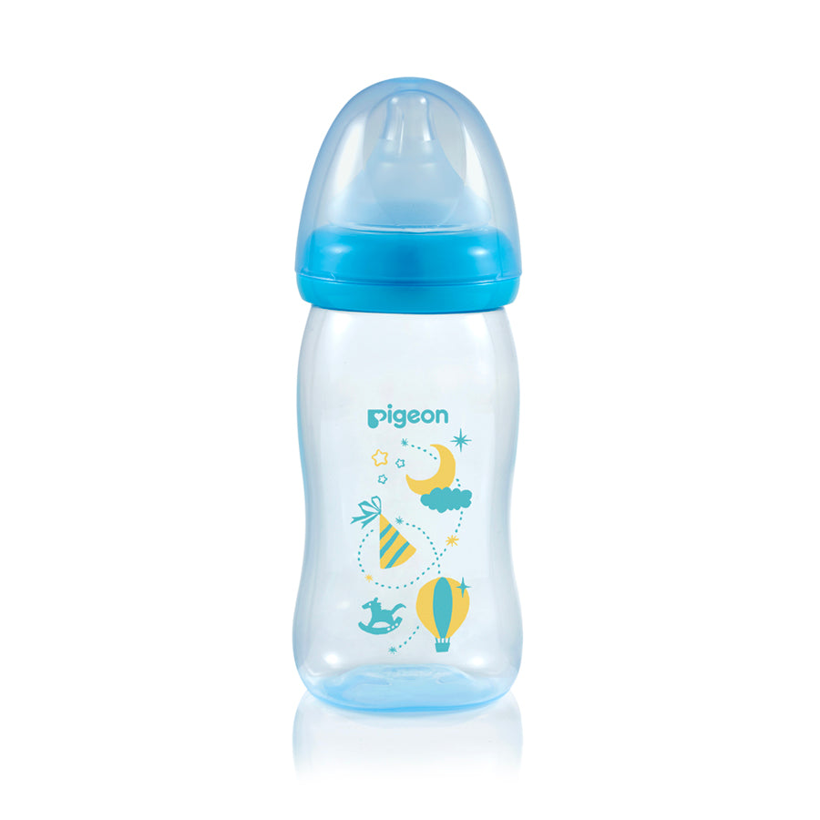 Pigeon SofTouch Bottle PP 240mL Blue